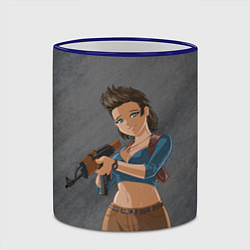 Кружка 3D Nathan Drake girl from Uncharted by sexygirlsdraw, цвет: 3D-синий кант — фото 2