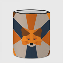 Кружка 3D Metamask Крипто лиса, цвет: 3D-черный кант — фото 2