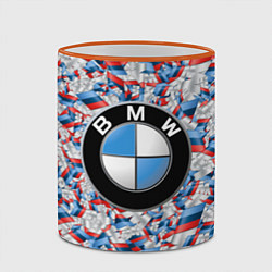 Кружка 3D BMW M PATTERN LOGO, цвет: 3D-оранжевый кант — фото 2