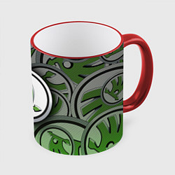 Кружка 3D Skoda Carbone Pattern, цвет: 3D-красный кант