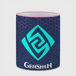 Кружка 3D GENSHIN IMPACT - ГЕО Графика, цвет: 3D-розовый кант — фото 2