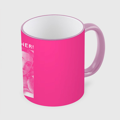Кружка цветная Venus Girl Power / 3D-Розовый кант – фото 1