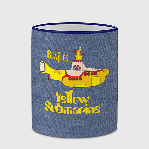 Кружка цветная On a Yellow Submarine 3D / 3D-Синий кант – фото 2