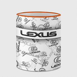 Кружка 3D LEXUS BIG EMBLEMA PATTERN, цвет: 3D-оранжевый кант — фото 2