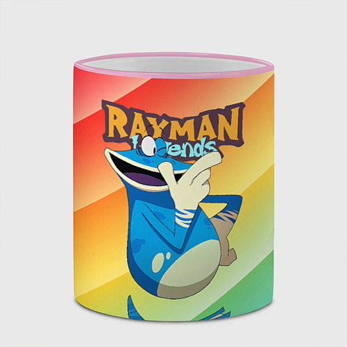 Кружка цветная Rayman globox радуга / 3D-Розовый кант – фото 2