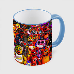 Кружка 3D Fnaf UCN, цвет: 3D-небесно-голубой кант