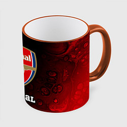 Кружка 3D АРСЕНАЛ Arsenal Разводы, цвет: 3D-оранжевый кант