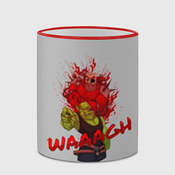 Кружка 3D Waaagh reference, цвет: 3D-красный кант — фото 2