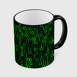 Кружка 3D Бинарный Код Binary Code, цвет: 3D-черный кант