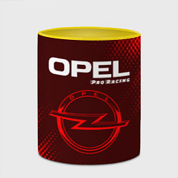 Кружка 3D OPEL Pro Racing - Абстракция, цвет: 3D-белый + желтый — фото 2