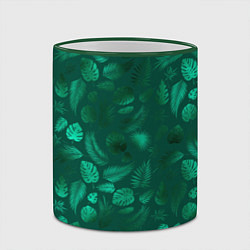Кружка 3D Яркие зеленые листья, цвет: 3D-зеленый кант — фото 2