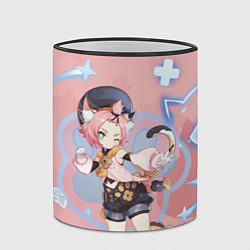 Кружка 3D Cute Diona Genshin Impact, цвет: 3D-черный кант — фото 2