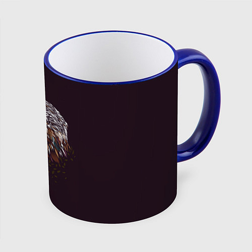 Кружка цветная Статный орёл / 3D-Синий кант – фото 1