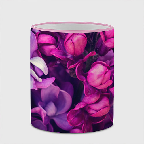 Кружка цветная Flowers fresh / 3D-Розовый кант – фото 2
