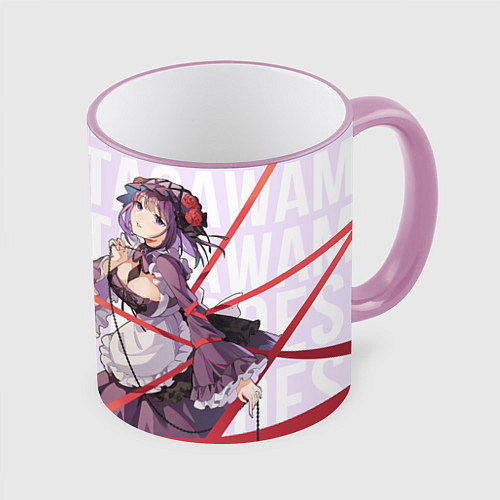 Кружка цветная Shizuku cosplayer Marine / 3D-Розовый кант – фото 1