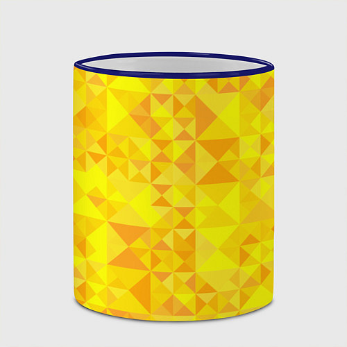 Кружка цветная Камуфляж спортивный Призма - солнце / 3D-Синий кант – фото 2