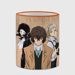 Кружка 3D Великий из бродячих псов, Дазай Осаму, Ацуши Накад, цвет: 3D-оранжевый кант — фото 2