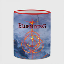 Кружка 3D Elden Ring, Logo, цвет: 3D-красный кант — фото 2
