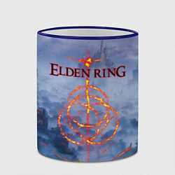 Кружка 3D Elden Ring, Logo, цвет: 3D-синий кант — фото 2
