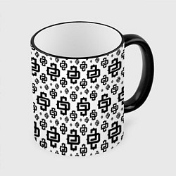 Кружка 3D White Pattern Dope Camo Dope Street Market, цвет: 3D-черный кант