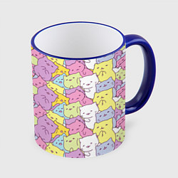 Кружка 3D Cute pattern of seals, цвет: 3D-синий кант