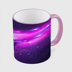 Кружка 3D Наедине со вселенной Alone with the universe, цвет: 3D-розовый кант