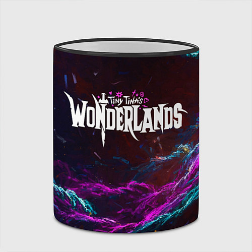 Кружка цветная Tiny Tinas Wonderlands, logo / 3D-Черный кант – фото 2