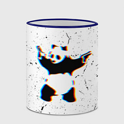 Кружка 3D Banksy Panda with guns Бэнкси, цвет: 3D-синий кант — фото 2
