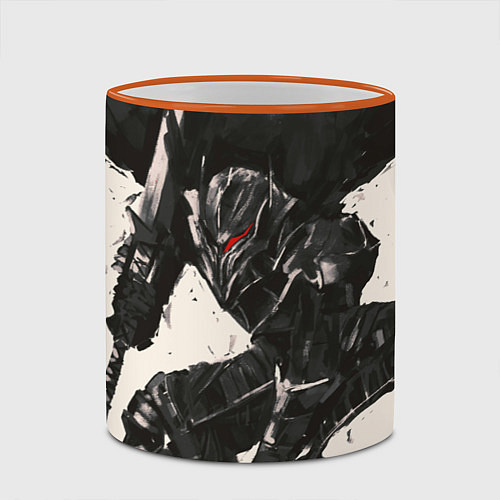 Кружка цветная Guts Berserk art / 3D-Оранжевый кант – фото 2