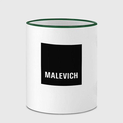 Кружка цветная MALEVICH / 3D-Зеленый кант – фото 2