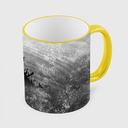 Кружка 3D Бэнкси Дети Любовь Banksy, цвет: 3D-желтый кант