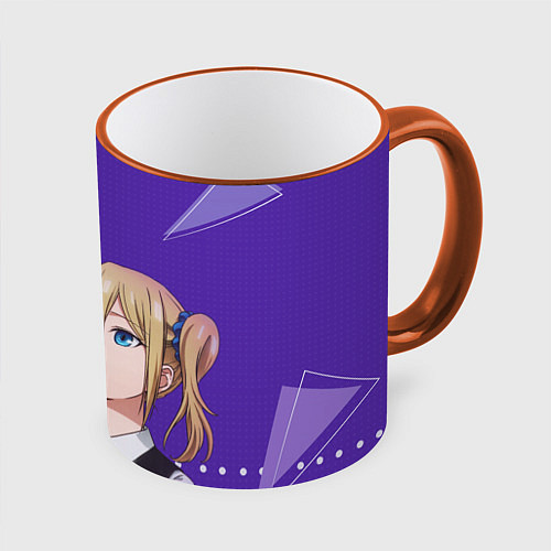 Кружка цветная Hayasaka Ai Love Is War / 3D-Оранжевый кант – фото 1