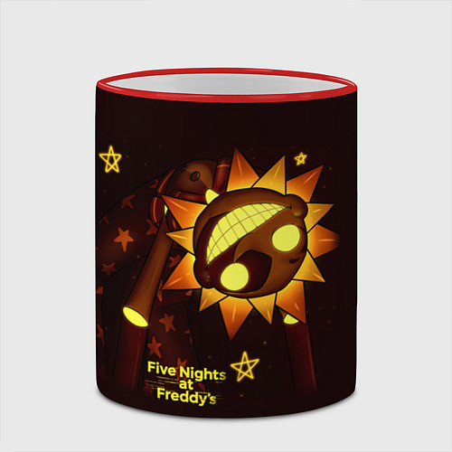 Кружка цветная Five Nights at Freddys Security Breach - Воспитате / 3D-Красный кант – фото 2