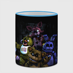 Кружка 3D Five Nights at Freddys - FNAF персонажи игры, цвет: 3D-небесно-голубой кант — фото 2