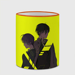 Кружка 3D Аканэ и Нобучика, цвет: 3D-оранжевый кант — фото 2