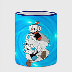 Кружка 3D Две чашечки Cupheadг, цвет: 3D-синий кант — фото 2