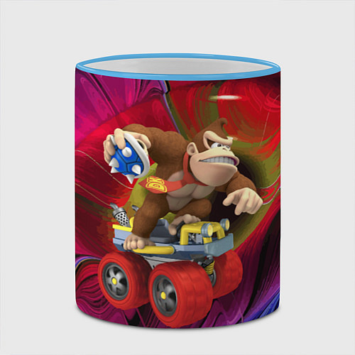 Кружка цветная Mario Donkey Kong Nintendo Video Game / 3D-Небесно-голубой кант – фото 2