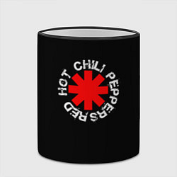 Кружка 3D Red Hot Chili Peppers Rough Logo, цвет: 3D-черный кант — фото 2