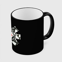 Кружка 3D RHCP Logo Red Rose, цвет: 3D-черный кант