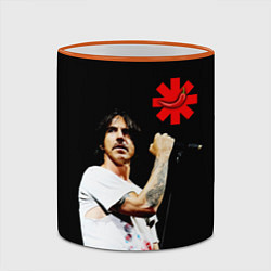 Кружка 3D Red Hot Chili Peppers RHCP, цвет: 3D-оранжевый кант — фото 2