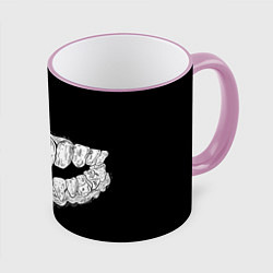 Кружка 3D Зубы Каонаси, цвет: 3D-розовый кант