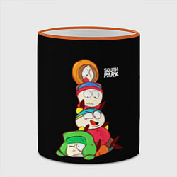 Кружка 3D Южный парк персонажи - South Park, цвет: 3D-оранжевый кант — фото 2