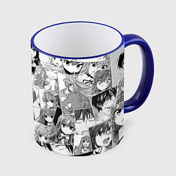 Кружка 3D Toradora pattern, цвет: 3D-синий кант