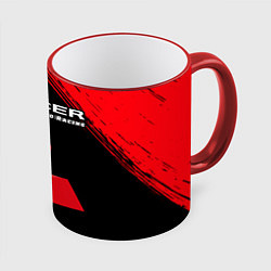 Кружка 3D MITSUBISHI Pro Racing Краска, цвет: 3D-красный кант