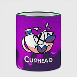 Кружка 3D Cuphead Разбитая чашечка, цвет: 3D-зеленый кант — фото 2