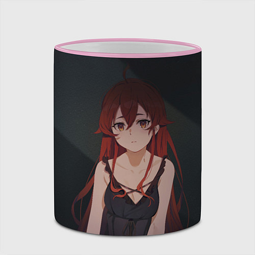 Кружка цветная Красотка Эрис / 3D-Розовый кант – фото 2