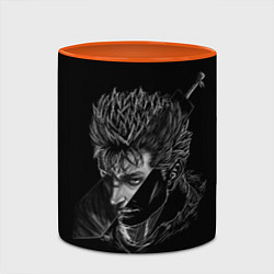 Кружка 3D BERSERK БЕРСЕРК МЕЧ, цвет: 3D-белый + оранжевый — фото 2