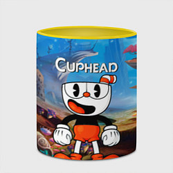 Кружка 3D Cuphead Красная чашечка, цвет: 3D-белый + желтый — фото 2