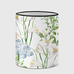 Кружка 3D Цветы Утонченные и Яркие, цвет: 3D-черный кант — фото 2