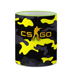 Кружка 3D Counter-Strike Камуфляж Чёрно-Жёлтый, цвет: 3D-светло-зеленый кант — фото 2